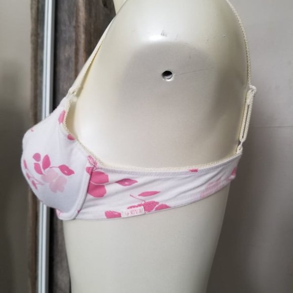 La Senza White Bra With Pink Flowers - Picture 2 of 5